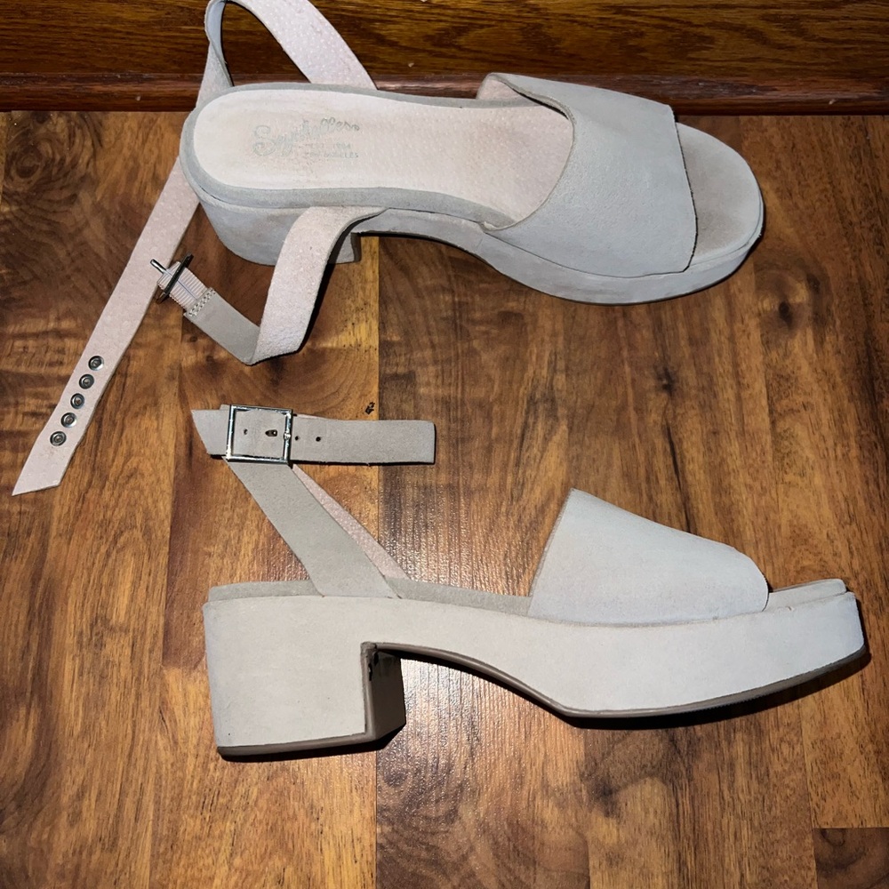 Seychelles Cream Platform Sandals